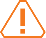 Ícone do destaque de atenção: Um sinal de exclamação dentro de uma forma triangular.