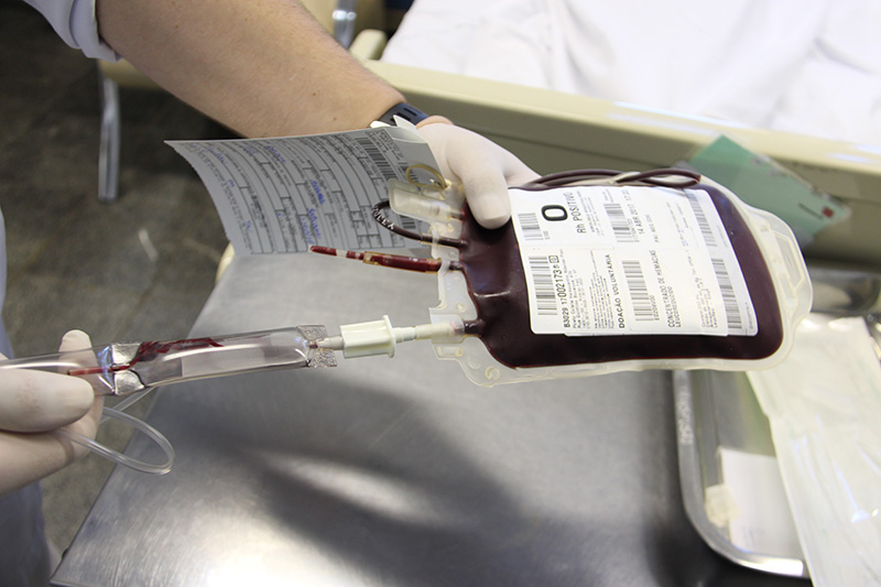 Instalação do hemocomponente