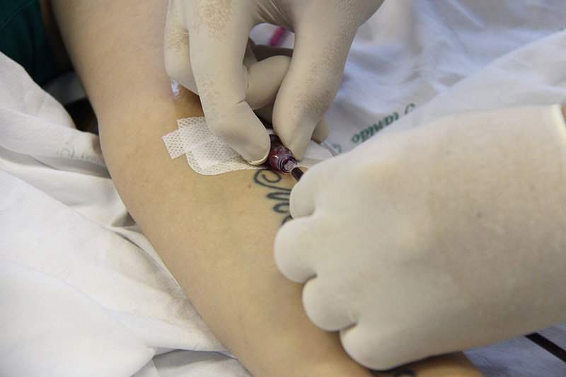 Instalação do hemocomponente