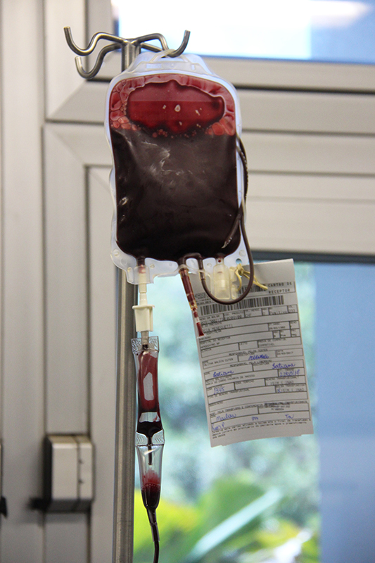 Instalação do hemocomponente