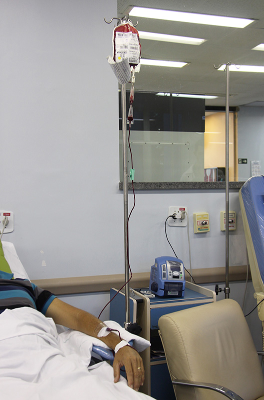 Acompanhamento da transfusão