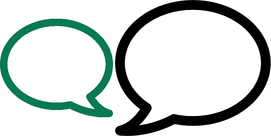 Ícone de dois balões de conversa